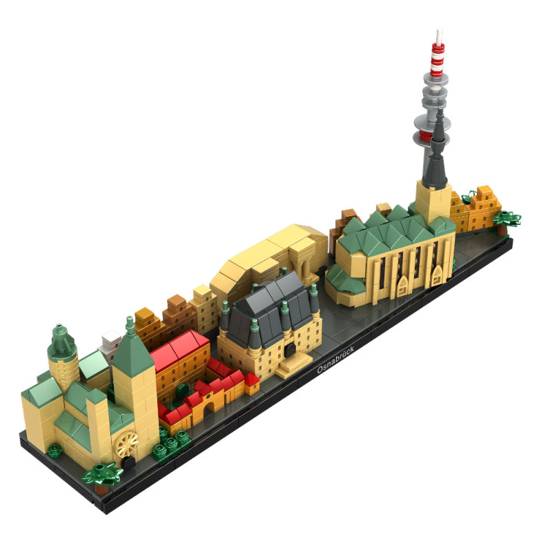„Individuell geplante Klemmbaustein-Stadt im Microscale-Maßstab von Brick-Scape“