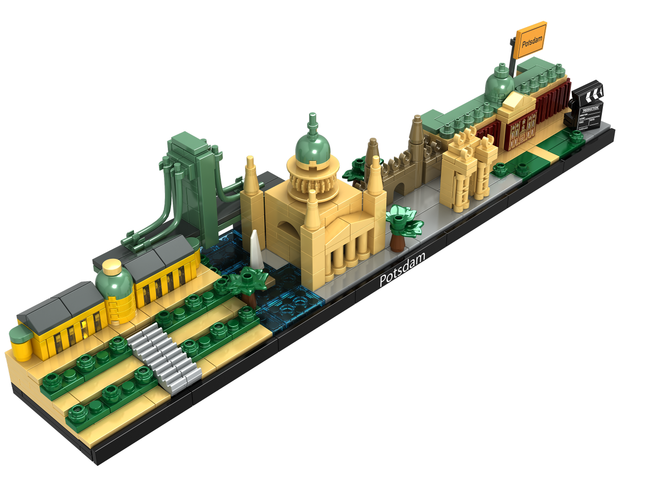 „Individuell geplante Klemmbaustein-Stadt im Microscale-Maßstab von Brick-Scape“
