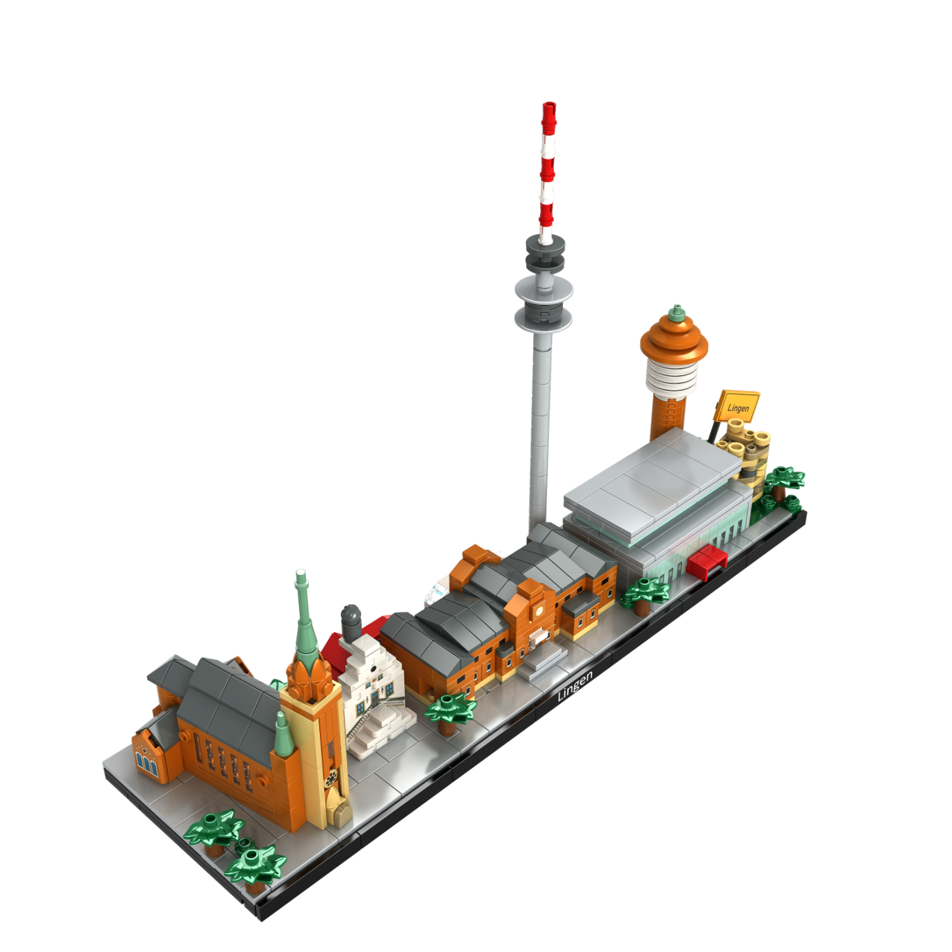 „Individuell geplante Klemmbaustein-Stadt im Microscale-Maßstab von Brick-Scape“